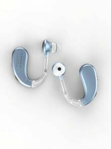 Two Ear-Hanging Hearing AIDS For The Elderly, Rechargeable Hearing-Aid Amplifiers To Help And Assist Hearing, Adult Hearing AIDS With Noise Elimination Function, And Listening Digital Equipment To Improve Hearing.