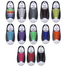 Cordones de zapatillas elásticos de silicona sin atar, 16 piezas/lote, lazos de goma creativos y holgados para niños y adultos