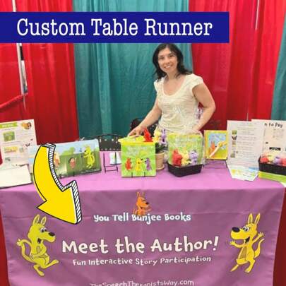 1pc Personalized Table Runner, Custom Logo Table Runner For Business, Vendor Display Table Top, Tablecloth Runners Logo For Tradeshow Business