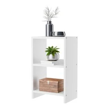Nicho Prateleira Mesa De Apoio Cabeceira Para Quarto 100% MDF Branco - Branco - Visão 7