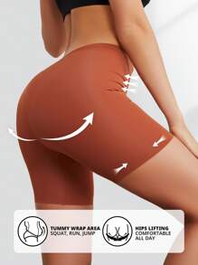 FLARIXA 1 Stück nahtlose Shapewear Slip Shorts mit hoher Taille, Bauchkontrolle Unterhose