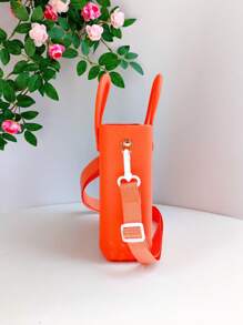 Mini Rubber Summer Beach Bag, EVA Hole Travel Tote Bag, Waterproof Storage Bag For Outdoor Sports Pool Boat - 橘色 - 查看 3