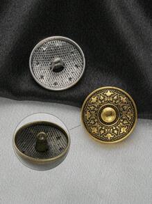 Set de 8 piezas/paquete de botones grandes y redondos con textura vintage y diseño de tótem, adecuados para uniformes, ropa especial, decoración, camisas, suéteres, trajes, abrigos, chaquetas, botones de metal, accesorios de costura DIY de artesanía