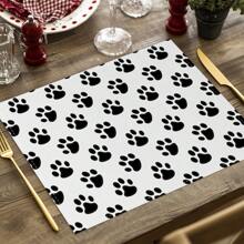 2/4pcs Simple Geometric Square Placemats, Abstract Neutral Style Artwork In Black & White, Blue, And Brown Linen Tablemats, Suitable For Daily Dining Table, Kitchen, Dining Room Decor, Home Decor, Holiday Decor, Tabletop Decor, Outdoor Picnic Decor, And Gifts, 12x16.5 Inches