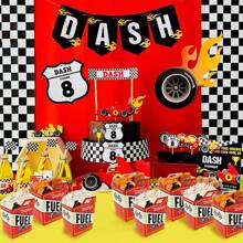 12/24 Pcs Race Car Popcorn Treat Boxes Race Car Fuel Can Paper Candy Cookies Popcorn Container Red Racing Party Snack Box For Birthday Babyshower Car Theme Party Favors Decorations - Multicolor - View 5