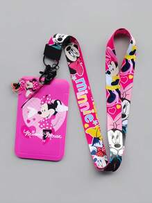 Portacarte di Cartoni Animati  St, Portacard per Studenti con Predino a Trasferimento Termico, Cordino in Poliestere per Badge ID, Regali per il Ritorno a Scuola