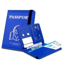 Portapassaporte versátil, cartera portapassaporte, accesorios de viaje esenciales para hombres y mujeres, portapassaporte para viajes, con ranura para tarjeta de crédito, el regalo perfecto para viajeros - Multicolor - Ver 10