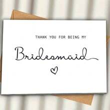 1pc Unique Bridesmaid Thank You Card, "THANK YOU FOR BEING MY BRIDESMAID", A Heartfelt Appreciation For The Thoughtful Bridesmaid - Multicolor - View 13