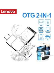 Lenovo 联想 USB 3.2 闪存盘 32G/64G/128G/256G 高速传输金属 Pendrive 存储卡 Pendrive 闪存盘 Memoria 防水棒 - 黑色 - 查看 7