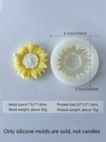 1pc Daisy Floral Butterfly Silicone Mold, For Handmade Candle, Clay Decoration, Resin Crafts, Etc. Suitable As Wedding Table Decor, Spring Party Gift, Mother's Day Craft, Made Of & Material, High-Quality Nature-Inspired Design