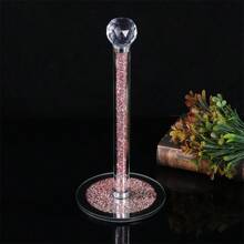 Crystal Glass Round Base Kitchen Dining Table Paper Towel Holder - Multicolor - View 9