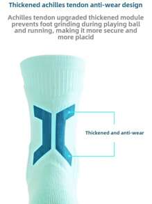 3 Pairs Of Mixed Color Basketball Socks, Men's TowelBottom Socks,Compression Soccer Running Outdoor - Multicolor - View 9