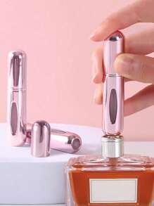 2 pièces Bouteille de parfum rose vif de 5 ml, bouteille de rangement de parfum, bouteille de vaporisateur rechargeable, bouteille de décantation de parfum, petite bouteille réutilisable