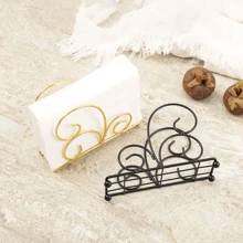 Elegante portavasos de hierro dorado con diseño ondulado - Perfecto para la decoración de la cocina y la mesa del comedor, adecuado para el hogar, el hotel, la cafetería y el hostal | Organizador multiusos para Halloween, Navidad, Pascua, Acción de Gracias