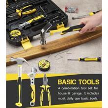 Mechanical Tool Set Socket Wrench Automatic Repair Tool Set 168 Hand Toolbox Toolbox Storage Box - 黑色 - 查看 6