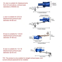 Car Turbo Whistle, Available In Blue Color S/M/L/XL, Turbo Whistle Exhaust Pipe Sound Maker, Small Size Suitable For 1-1.6L Displacement, Turbo Whistle Exhaust Pipe Sound Maker Suitable For 1.6-2.0L Displacement - Multicolor - View 2