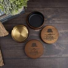 Laser Engraved Wooden Ashtray, Customized Wooden Ashtray, Personalized Laser Engraved Ashtray, Customized Wooden Ashtray, Laser Engraved Wooden Ashtray, Laser Customized Wooden Items, Personalized Ashtray Customization, Laser Engraved Ashtray, Premium Customized Wooden Ashtray - Black - View 3