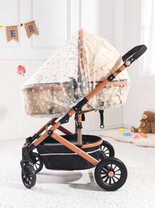 1 pieza Red mosquitera universal para cochecito de bebé, cubierta de malla de protección contra insectos para el coche de bebé con cobertura completa, agrandada y reforzada - Blanco - Ver 5