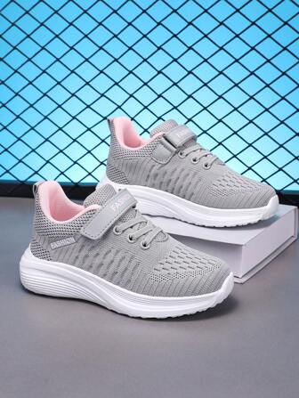 儿童运动鞋，男童透气网眼运动跑鞋，女童低帮休闲轻便运动鞋，粉色，百搭儿童鞋，适合春季、秋季、所有季节