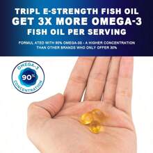 Omega 3 Fish Oil Softgels - Contains EPA & DHA - Supports Brain Health For Men & Women - 120 Capsules - 1 瓶 - 查看 7