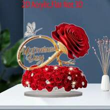 A2DFlatRoomDecorationForHappyMother'sDay,ARoseGiftForYourWife,PerfectlyCreatingARomanticAtmosphere,SuitableForYourLivingRoom,BedroomOrOffice-TheIdealGiftForValentine'sDayOrMother'sDayGraduationSeasonWeddingSeason