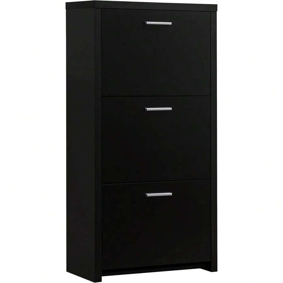 Coaster Furniture 3-Drawer Tall Shoe Cabinet Black 900604 - 彩色 - 查看 1