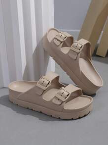 2025新款春夏大码女式时尚户外/休闲/室内防滑防臭扣带EVA鞋底柔软轻便舒适百搭户外运动拖鞋