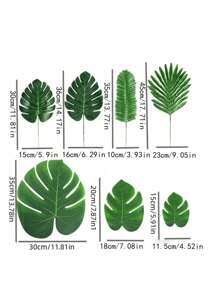 7 pièces Feuilles de palmier et rotin artificiel, pour la chambre, la décoration de la maison, le remplissage de vase, les arrangements floraux, les fêtes à thème, le centre de table, les anniversaires, les fêtes hawaïennes, les rassemblements familiaux, les accessoires photo, la décoration extérieure de jardin