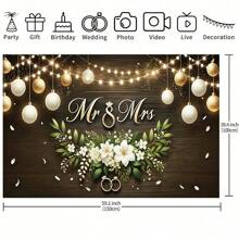 1PC Engagement Wedding Banner, Environment Decoration Backdrop, Outdoor Festival Decoration, Home Garden Decoration, Yard Decoration, Gardening Supplies. Multi-Size, Multi-Purpose Party Backdrop Cloth For Men And Women - Universal Decoration For All Seasons, Indoor And Outdoor Decoration, Photography Studio, Garden Decoration, Party Decoration And Phone Booth.
