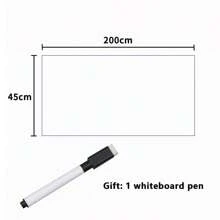 1 Roll Of Children's Graffiti Blackboard Wall Stickers, Removable, Erasable And Tearable Office Teaching Green Board Wall Stickers Blackboard Wallpaper Whiteboard Stickers, Free Five Colors Of Chalk, Durable Dry Erase Waterproof Self-Adhesive Wallpaper Message Board, Suitable For Office, School, Home