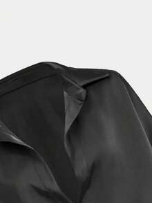 (Remarque sur la taille : un peu grand) Blouse légère à col V pour le printemps/été, chemise cardigan élégante et décontractée pour le bureau, jaune bouton d'or, chic pour les vacances, Top polyvalent et flatteur, il est recommandé de choisir une taille en dessous, noir - Noir - Voir 6