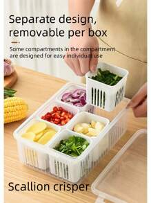 1 Stück gehackte Zwiebel Aufbewahrungsbox, Haushalts Zwiebel Ingwer Knoblauch Aufbewahrungsbox, Küche, Kühlschrank Obst Lebensmittel Aufbewahrung Ablaufbox