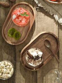 1pc Wooden Tray, Fruit Tray, Wooden Dessert Tray, Coffee Milk Snack Wooden Tray, Cake Tray, Cheese Tray, Wooden Tea Tray, Bread Tray, Breakfast Tray