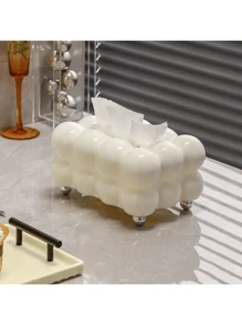 1pc Luxury Creative Plastic Tissue Box Holder, Modern Home And Car Organizer, Decorative Living Room Table Accessory, Premium-Quality Unique Design Tissue Dispenser - Multicolor - View 10