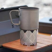 1件户外露营炊具配件 - 酒精炉挡风罩、超轻露营防风屏、网状灯罩