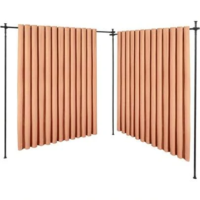 SENDERPICK Raumteiler Paraventgestell Gardinenstange,Verstellbarer Paravent ohne Vorhang,Raumtrenner oder Gardinenstange,Sichtschutz für Wohnzimmer,Schlafzimmer oder Büro (Schwarz-3 vertikale und 2 horizontale)