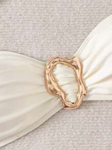 بكيني نسائي ذو ربطة حول الرقبة للصيف، ملابس علوية ملابس السباحة، ملابس للارتداء في شاطئ ومنتجعات مع أربطة قابلة للفصل