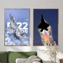 1pc /3PCS Wall Arts Posters Optional Frame For Jets A10 F22 F14 F15 F16 Apache Posters Canvas Wall Art Printing, Suitable For Residential And Dormitory Walls, Living Room And Bar Decoration, Dining Or Bathroom, Room Decoration, High Quality Without Frames, Frameless/Framed Canvas Art ,Wall Art With Frame