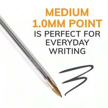 BIC Cristal Xtra Smooth Ballpoint Pens, 22ct - Black: Smooth Writing, Stationery, Office Supplies, 1.0mm Point Size - 1 - 查看 6