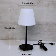 1 pieza Lámpara de mesa estilo crema moderna y creativa, lámpara de escritorio LED regulable de triple color alimentada por USB adecuada para oficina, sala de estudio, dormitorio, sala de estar, dormitorio, regalo personalizado - Modelo enchufable de tres colores - Ver 4