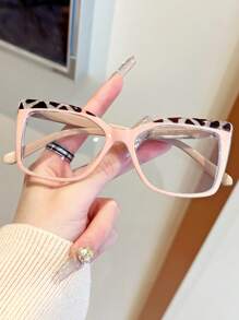 1 Pair Fashion Women Decorative Glasses, Leopard Print Frame Eyeglasses, Suitable For All Seasons, Parties, And Gatherings