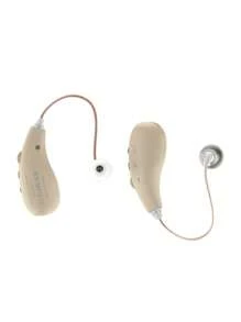 2pcs RIKYA Rechargeable Hearing Aid Headphones, USB Charging, Up To 36V, 30mAh Battery, Barrier-Free Communication. Skin/Black/White Is Available In Three Colors.