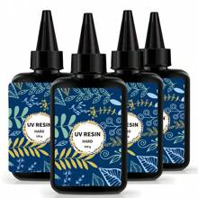 Resina UV - Kit de resina UV mejorado, tipo duro cristal transparente Resina epoxi de curado UV ultravioleta para manualidades y joyería - resina ultravioleta - Ver 13