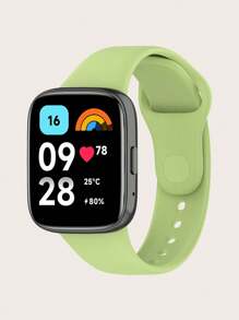 1 pieza Banda de reloj inteligente de silicona de estilo liso con liberación rápida compatible con Redmi Watch 3 Active