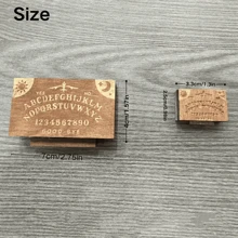 1 件手工制作迷你木制通灵板带抽屉 - 复古灵感设计，非常适合圣诞节和节日装饰 | 万圣节、复活节、感恩节、家居装饰的理想礼物 - 棕色 - 查看 9
