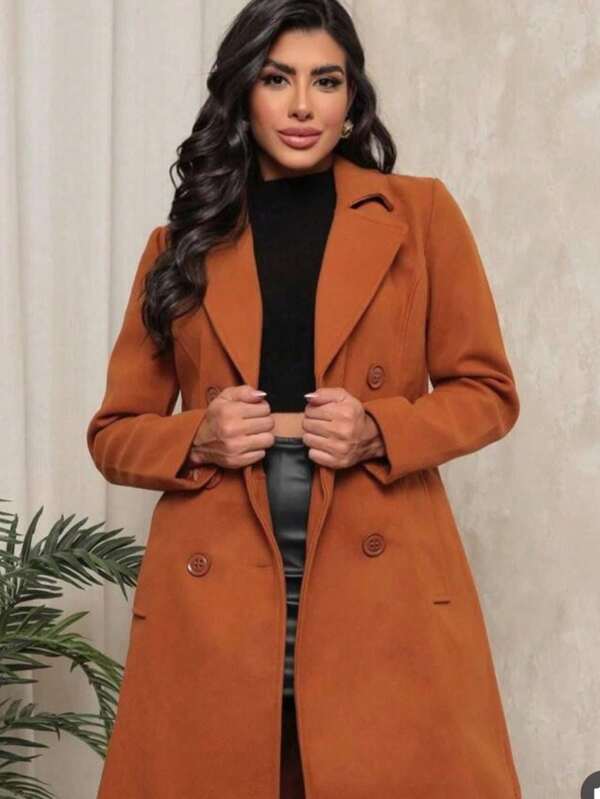SOBRETUDO PARCA  CASACO FEMININO  DE LA BATIDA ELEGANTE CASUAL ESTILOSO