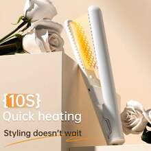 二合一迷你无线卷发器和直发器，小功率小夹板，USB供电，适合宿舍 - 彩色 - 查看 1