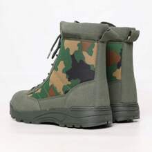 Mens MIG Side Zip & Lace Up Tactical Combat Boots For Work, Security And Cadet. - Army Green - View 3