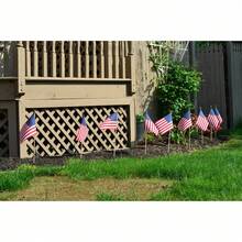 (2 Paquetes) Bandera americana impresa de polialgodon, 12" X 18" de Betsy Flags, decoración de tapiz de banner de 2 paquetes para la habitación - 2 - Ver 3