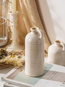 NJCHARMS 3pcs White Ceramic Vase Set, Flower Vase For Farmhouse Boho Home Decorative, Boho Vases For Kitchen, Bedroom, Office, Living Room, Bathroom, Shelf Centerpiece Table Decorations Festival Decoration Gifts Birthday Graduation Room Decor Glass Vase